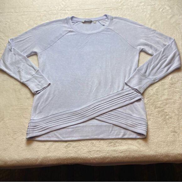 Athleta Light Blue Serenity Crisscross Sweatshirt Size Small - Picture 1 of 10